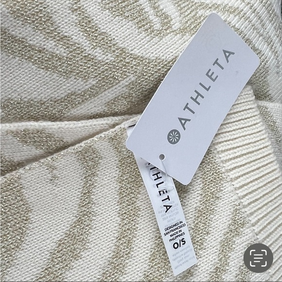 NWT Athleta Merino Wool Blend Animal Tiger Print Blanket Scarf Wrap Cream OS - Picture 10 of 16